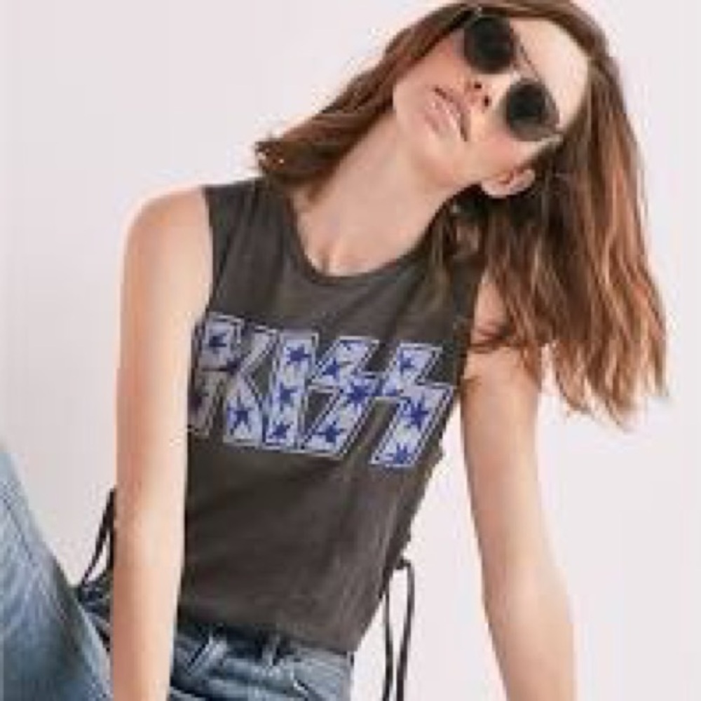 KISS graphic rock band tank Sz MD